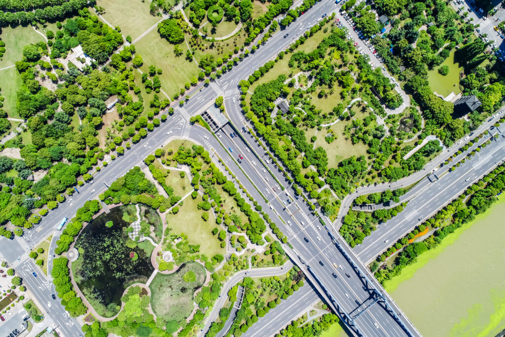 top view at bridge